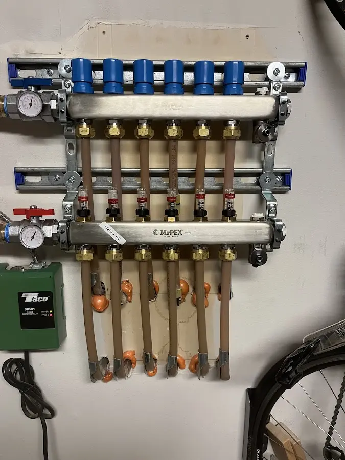 Plumber performing Leak Detection at a residential property in Le Roy